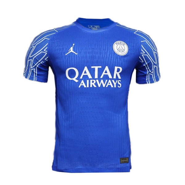 Paris saint germain maglia blu versione giocatore pre-partita kit allenamento psg uniforme calcio maglia da calcio uomo 2024-2025